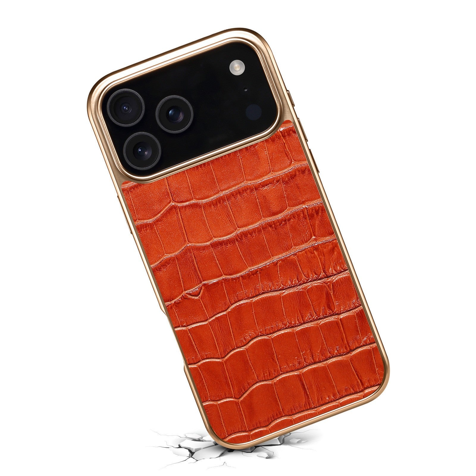 Croc-Embossed Leather iPhone Case