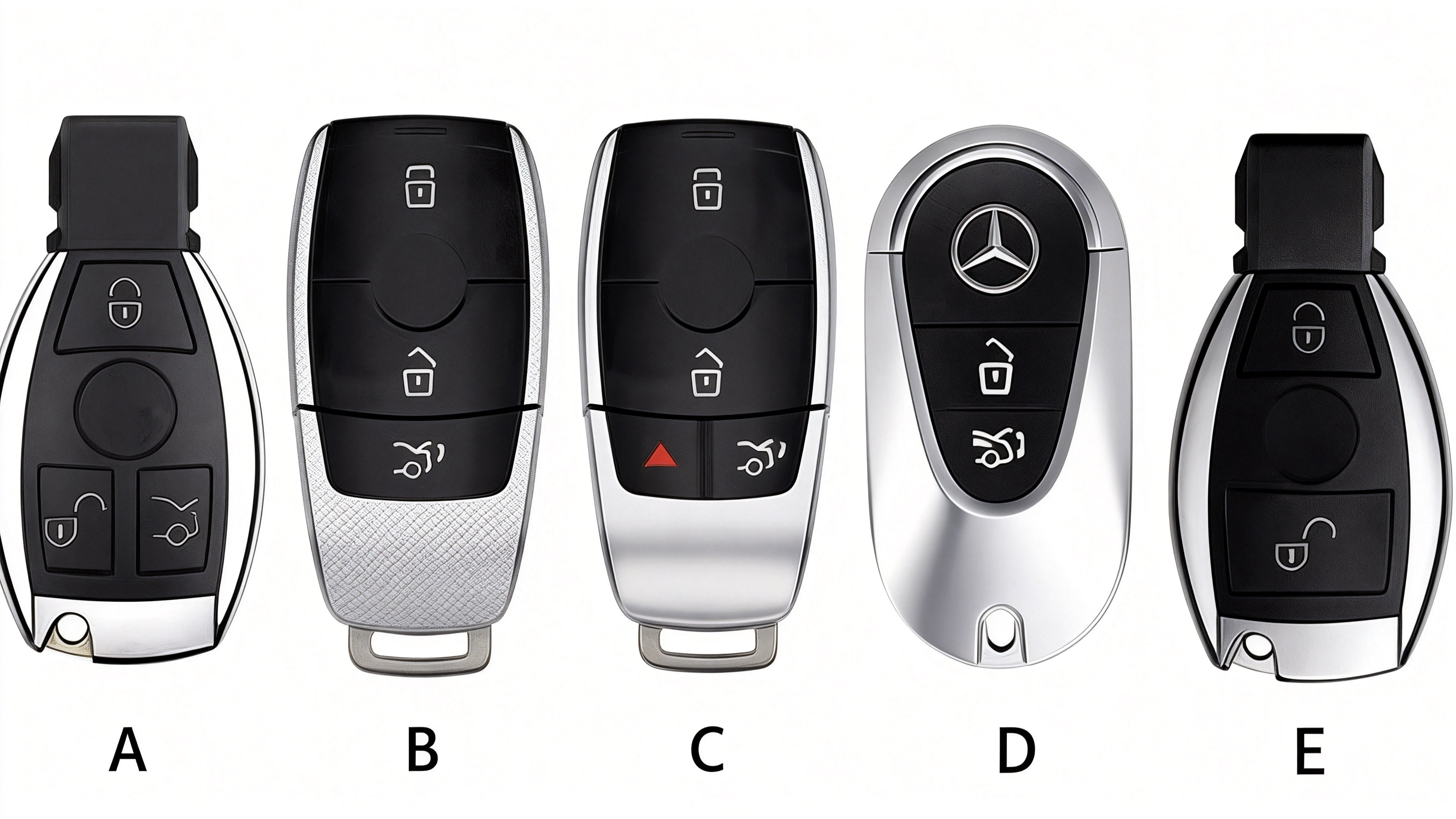 Mercedes nyckelfodral i läder i topp