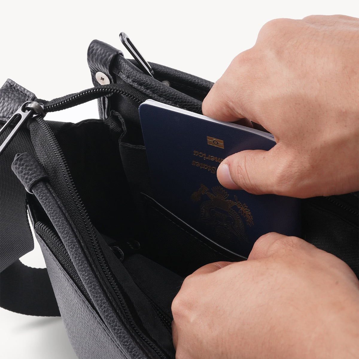 Top-Grain Leather Messenger Bag