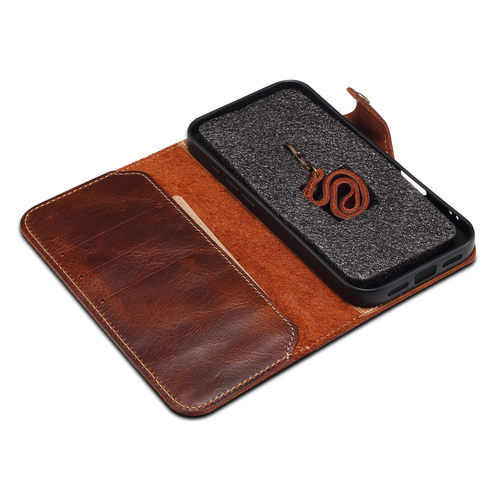 Kakavy Genuine Leather Flip Case for iPhone