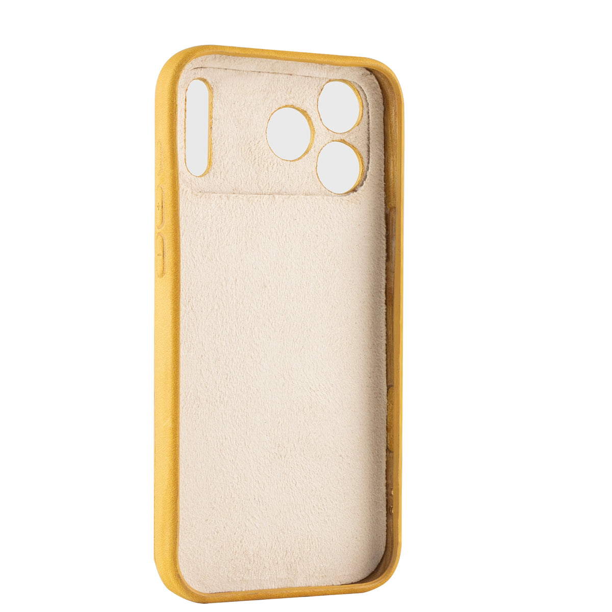Kakavy håndlavet vegetabilsk-garvet læder iPhone-etui Vintage Patina Edition Gold