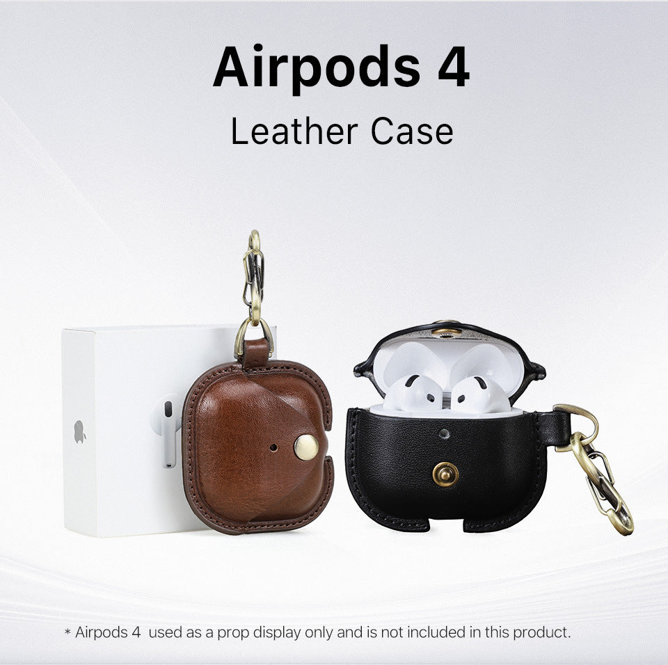 Handcrafted Full-Grain Leather Case for AirPods 4