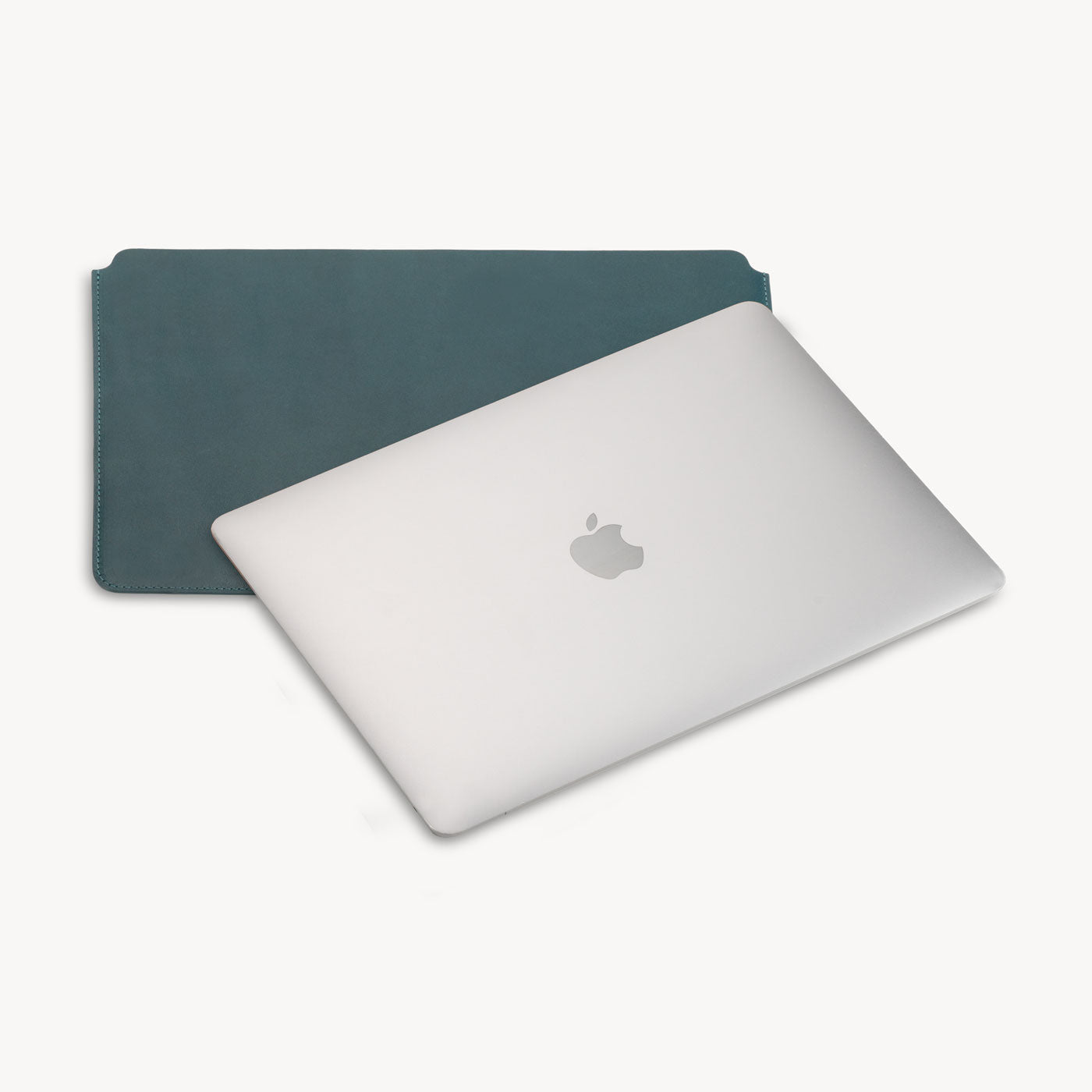 Modré celokožené pouzdro na notebook