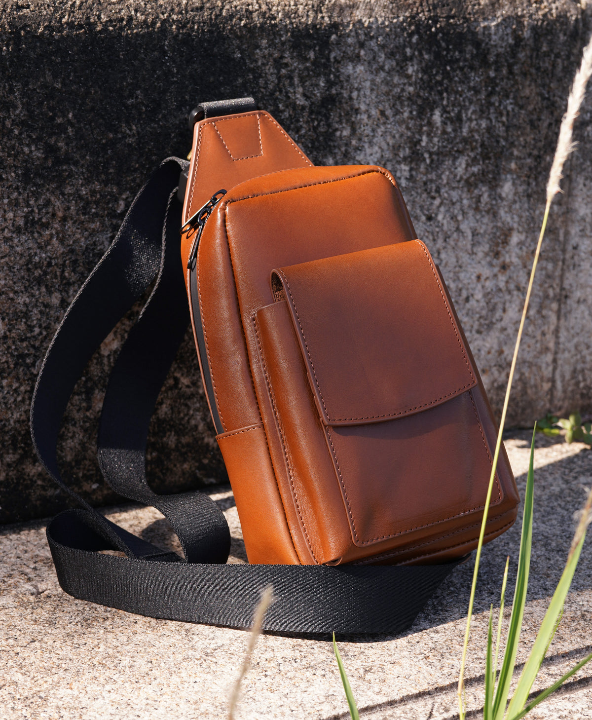 Vintage americký kožený batoh na motorku