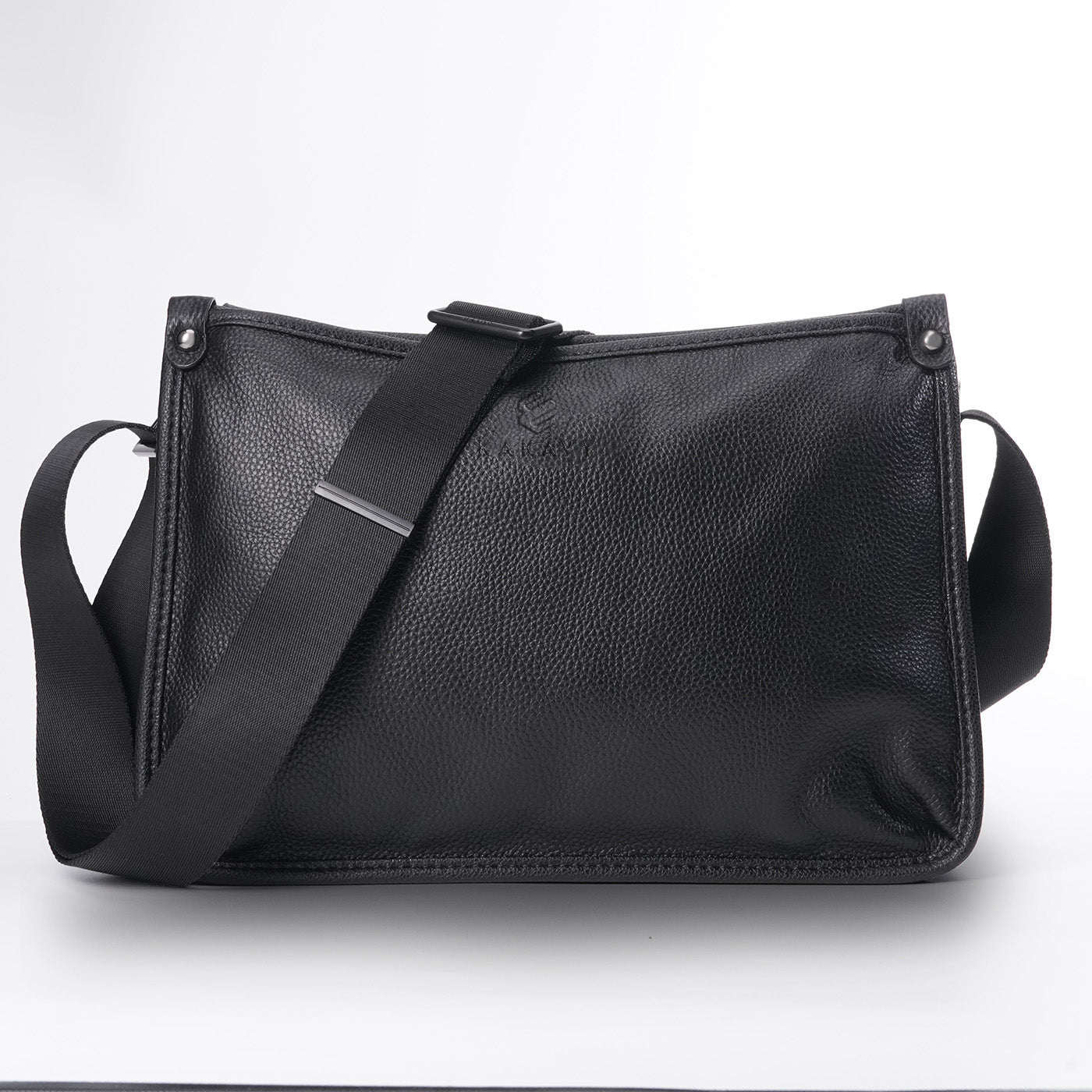 Top-Grain Leather Messenger Bag