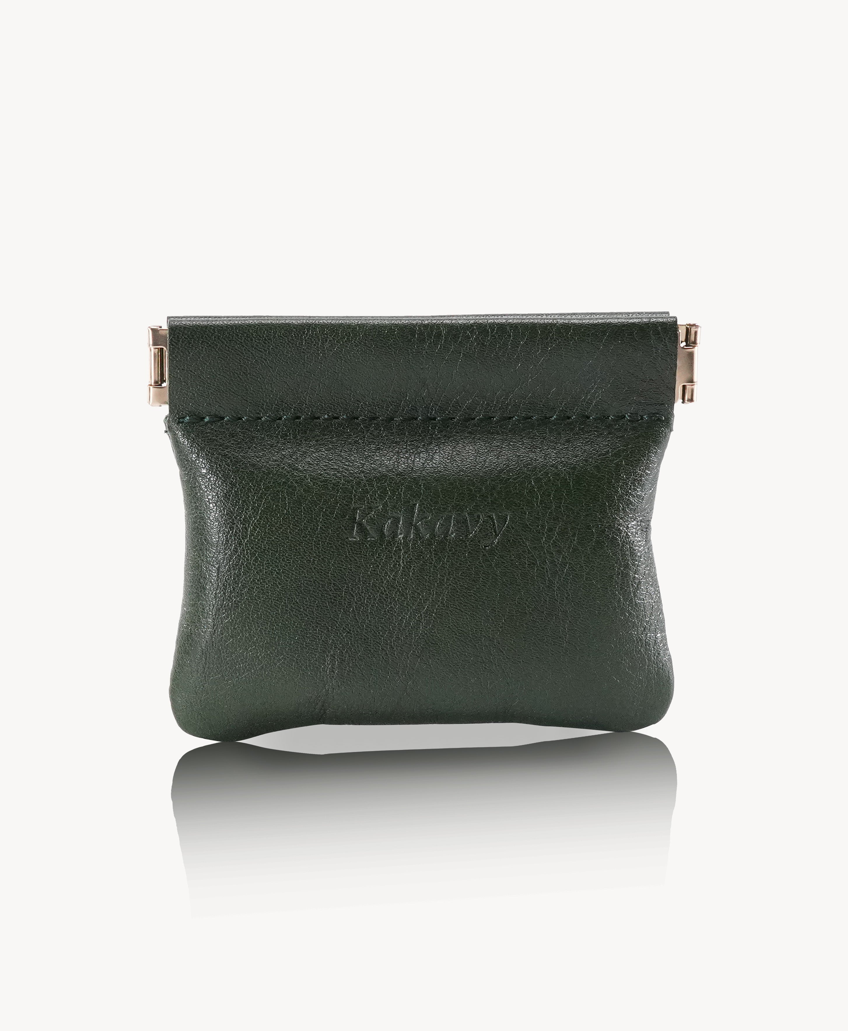Handcrafted Leather Spring-Top Coin Purse