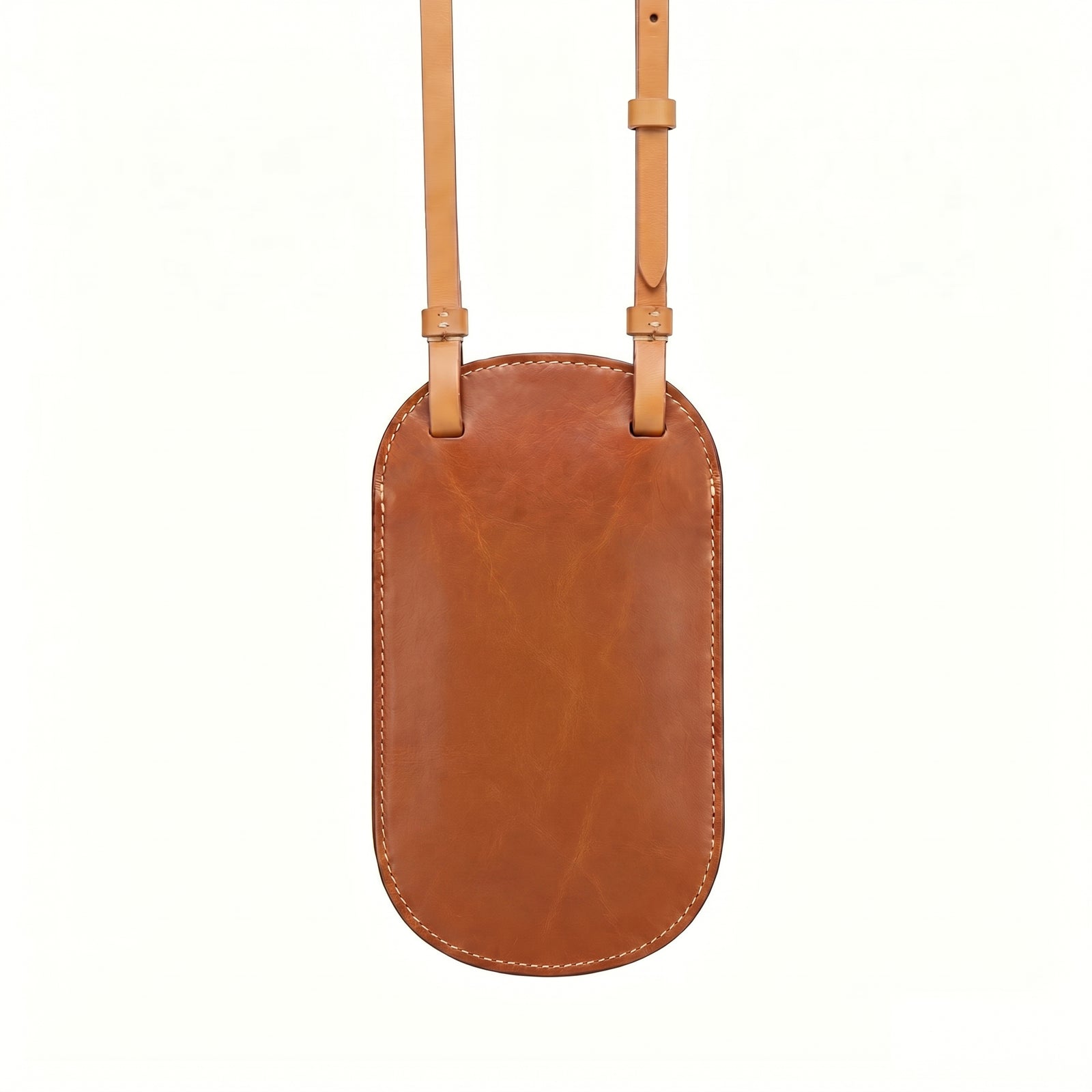 KAKAVY Handmade leather phone bag with shoulder strap detail image 3