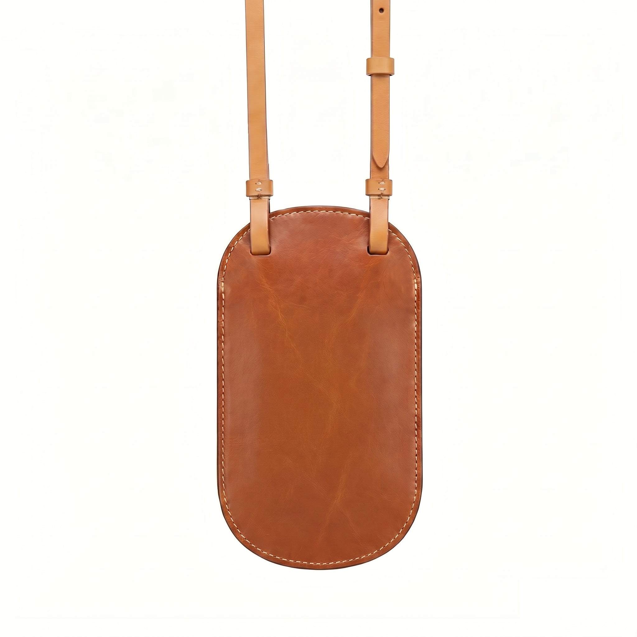 KAKAVY Handmade leather phone bag with shoulder strap detail image 3