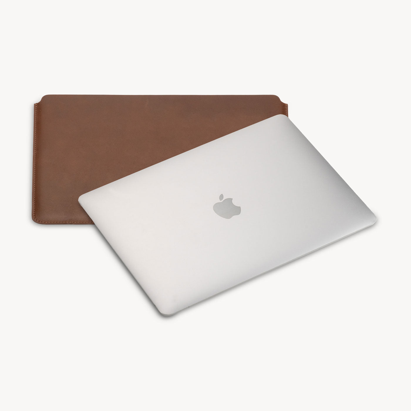 Brown Full Grain Leather Laptop Sleeve