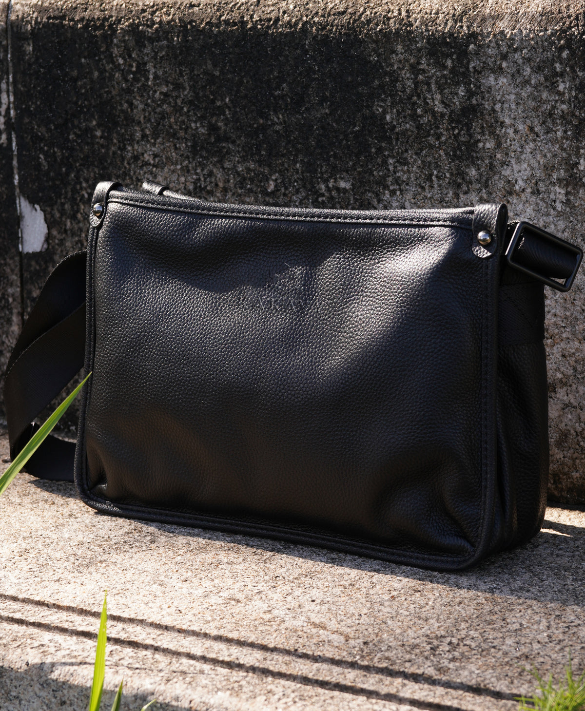 Top-Grain Leather Messenger Bag