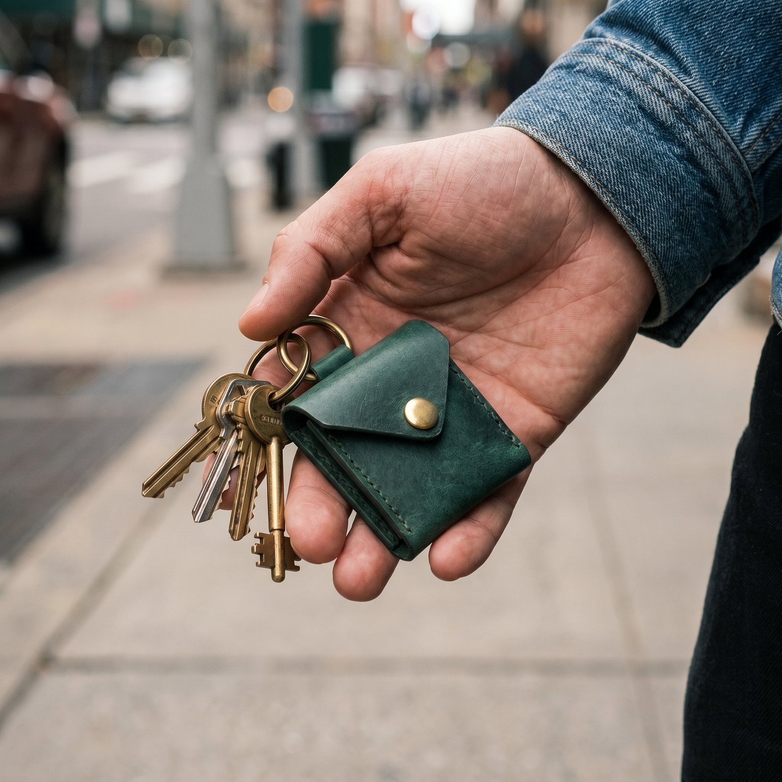 KAKAVY Handcrafted Leather Mini Key Pouch - Simple, Durable, Yours detail image 2