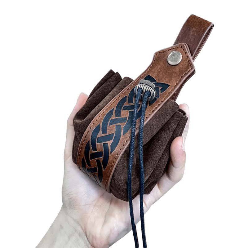 KAKAVY Vintage Leather Utility Belt Bag - Multi-Pocket Waist Pack detail image 3
