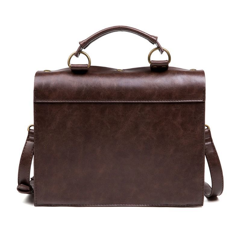 KAKAVY Steampunk Vintage Gear Handbag - Retro PU Leather Satchel for Style & Function detail image 5