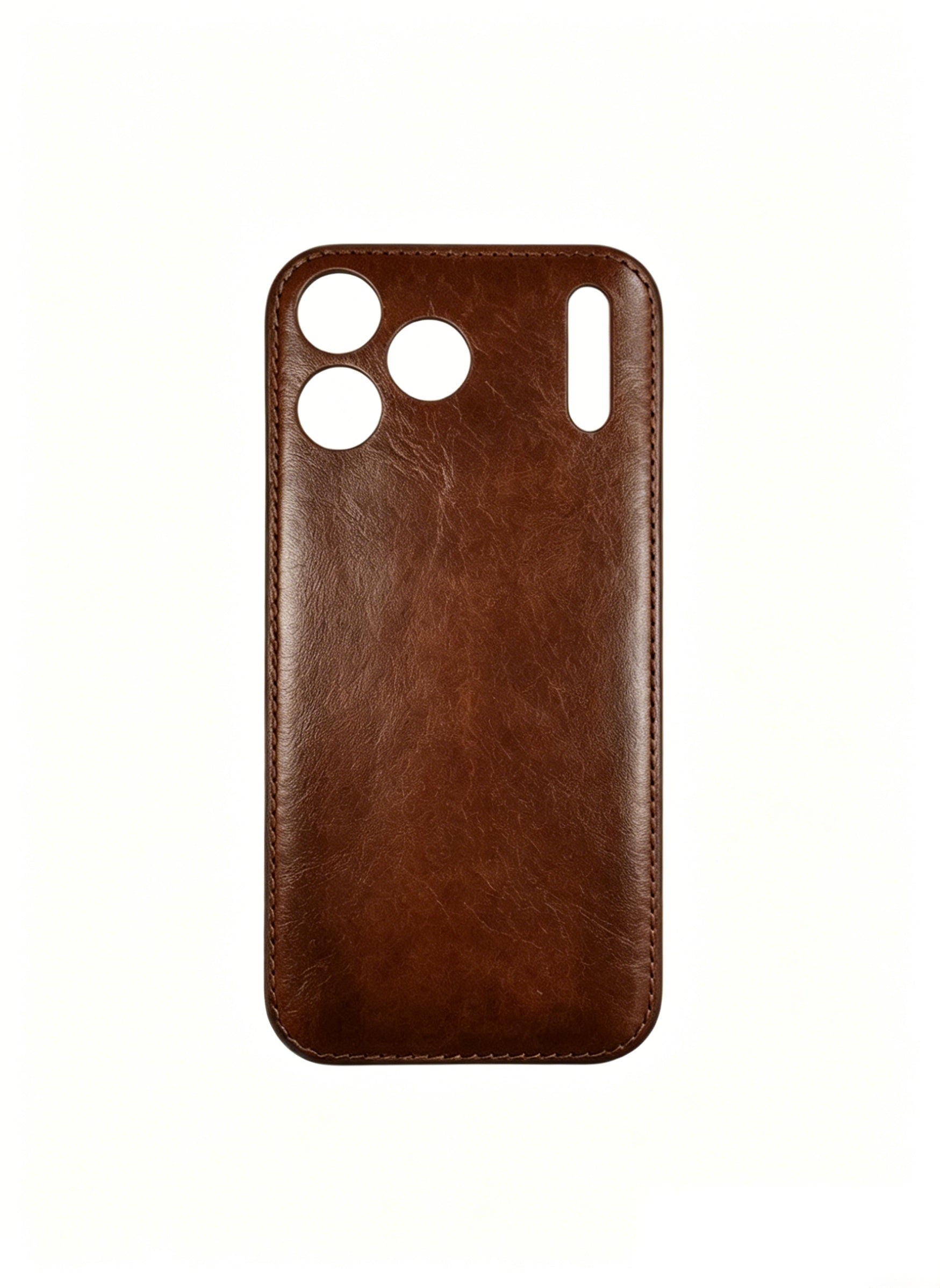 Kakavy Handcrafted Vegetable-Tanned Leather iPhone Case – Vintage Patina Edition