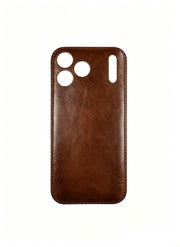 Kakavy Handcrafted Vegetable-Tanned Leather iPhone Case – Vintage Patina Edition