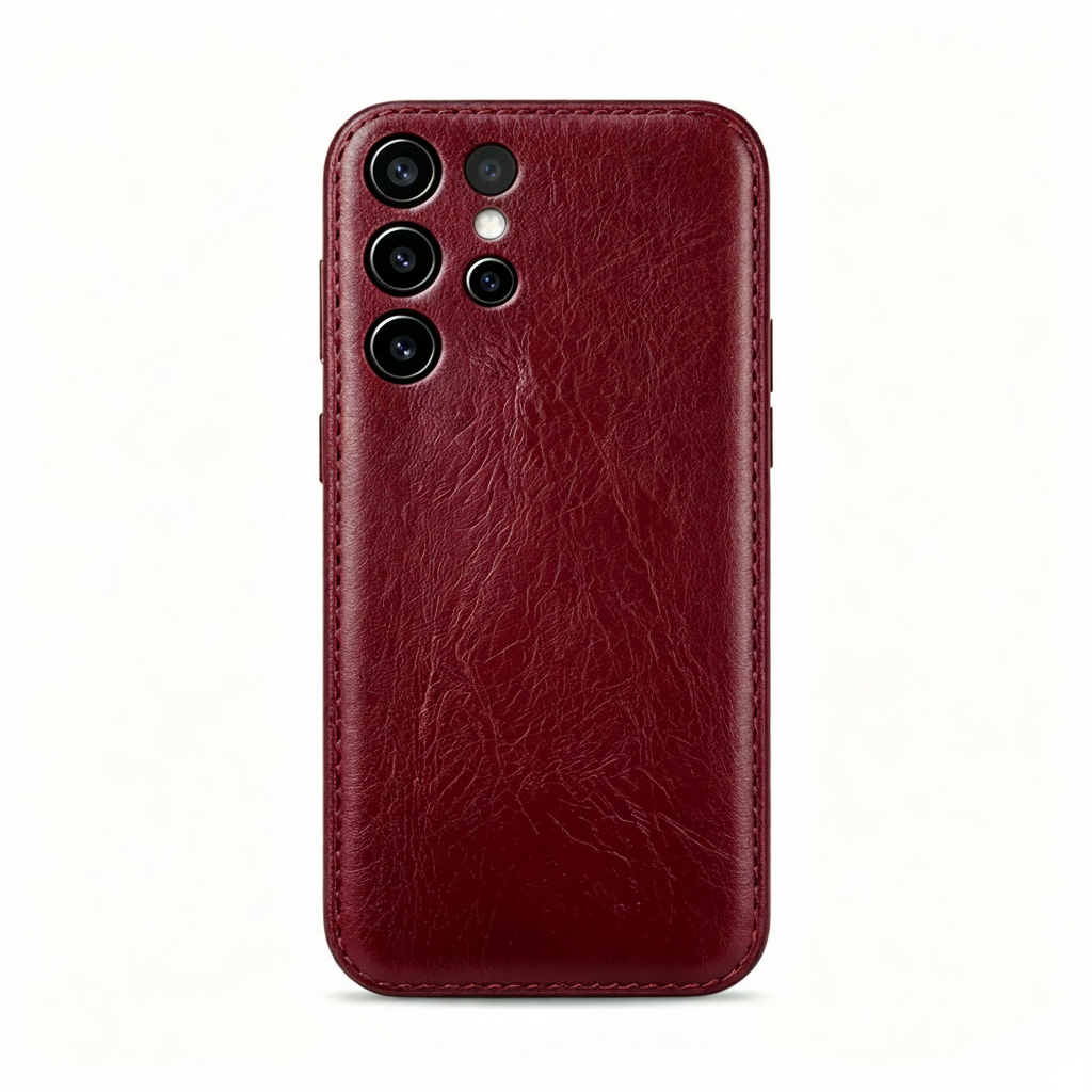 KAKAVY Handcrafted Vegetable-Tanned Leather Samsung Case - Vintage Patina Edition detail image 3
