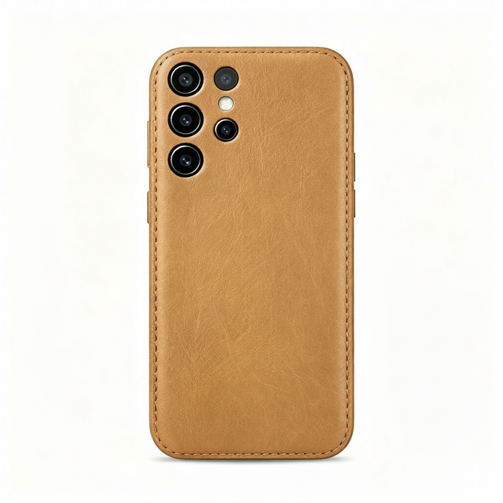 KAKAVY Handcrafted Vegetable-Tanned Leather Samsung Case - Vintage Patina Edition detail image 4