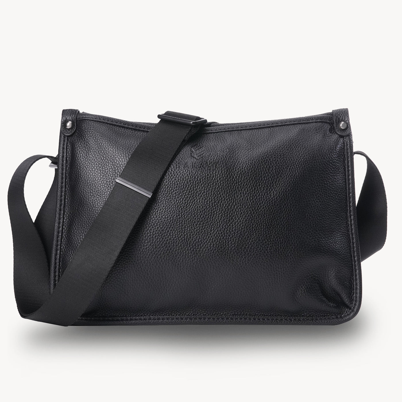 Top-Grain Leather Messenger Bag