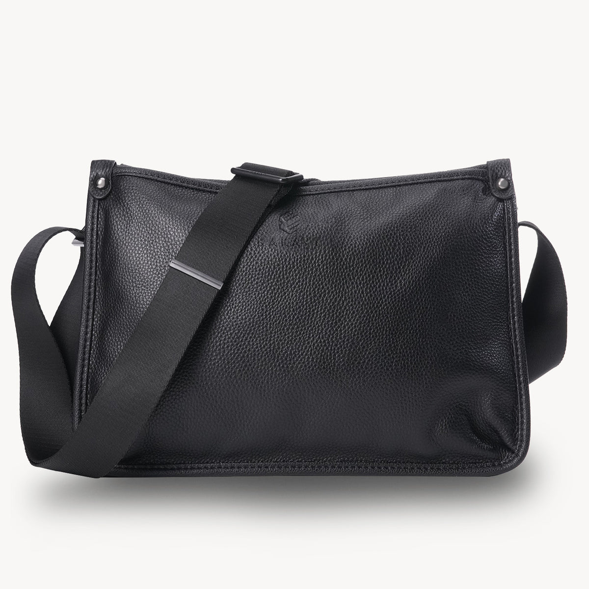 Top-Grain Leather Messenger Bag