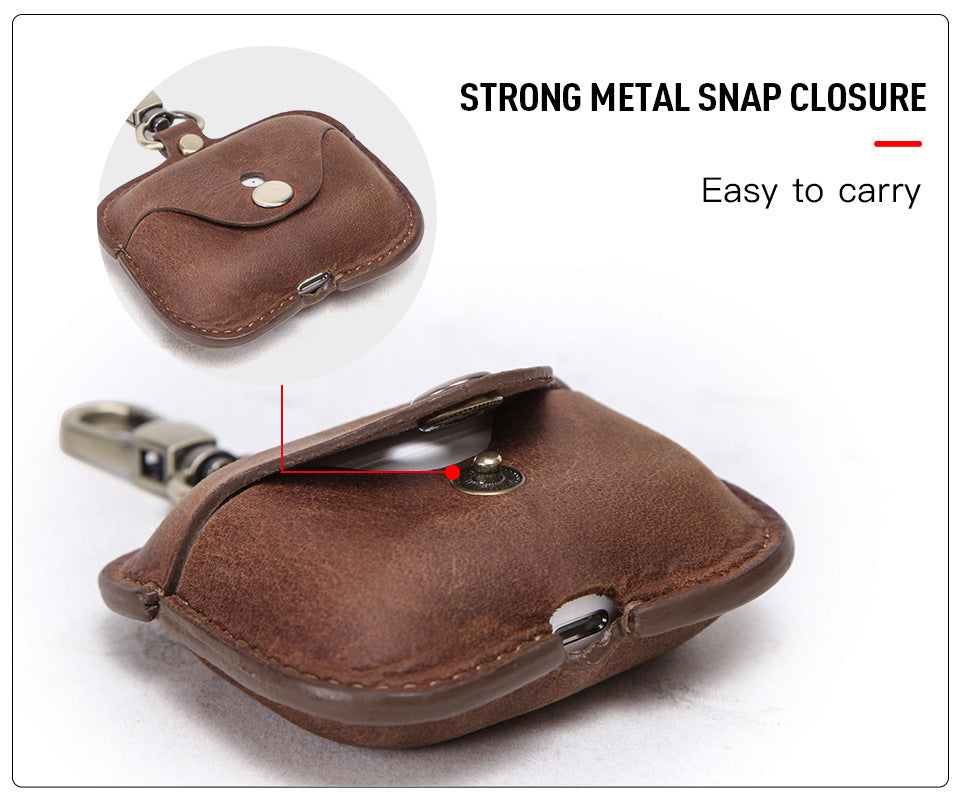KAKAVY Genuine Leather AirPods Pro Case leather AirPods case detail photo 7