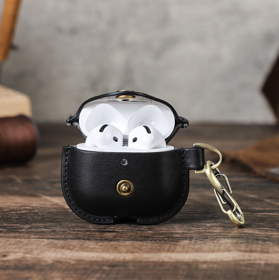 KAKAVY Handcrafted Full-Grain Leather Case for AirPods 4 detail image 5