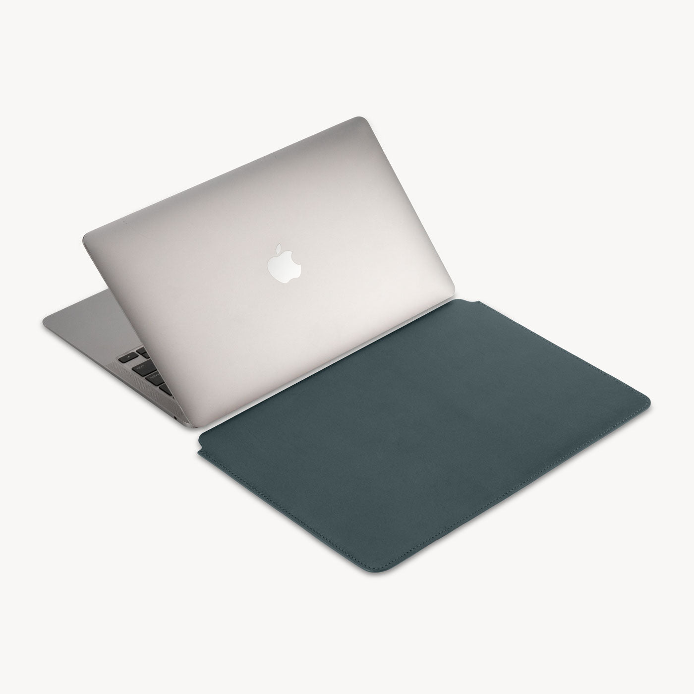 Modré celokožené pouzdro na notebook
