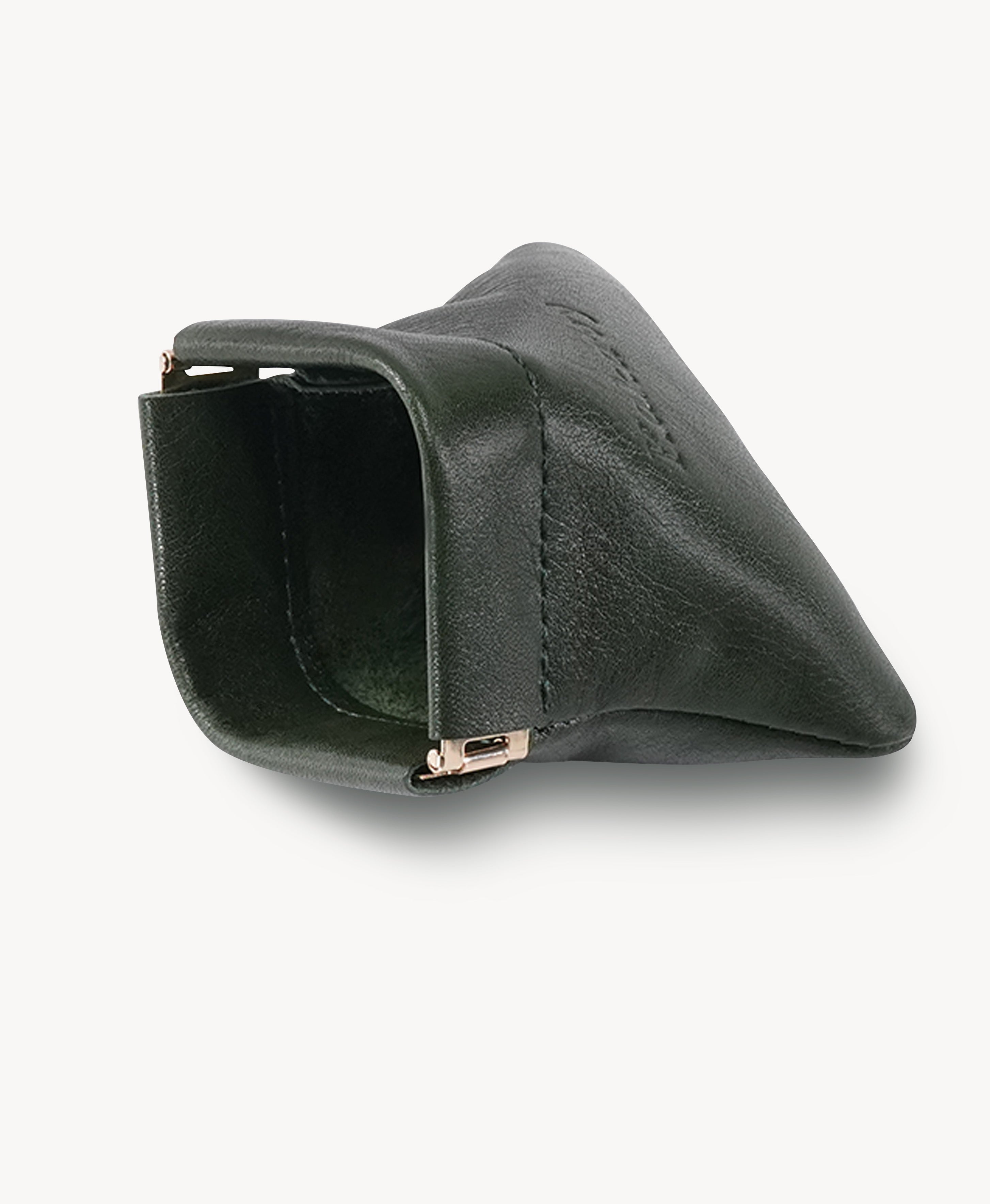 Handcrafted Leather Spring-Top Coin Purse