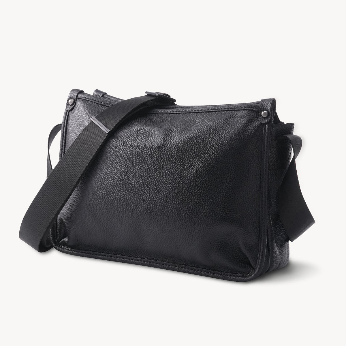 Top-Grain Leather Messenger Bag