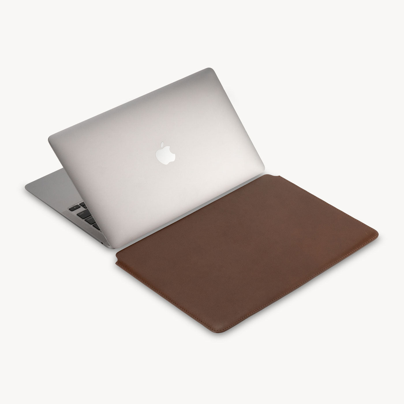 Brown Full Grain Leather Laptop Sleeve