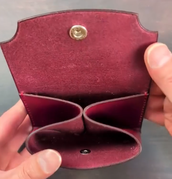 KAKAVY Handcrafted Full-Grain Leather Snap Wallet detail image 4