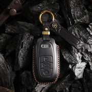 Top Grain Leather Audi Key Case