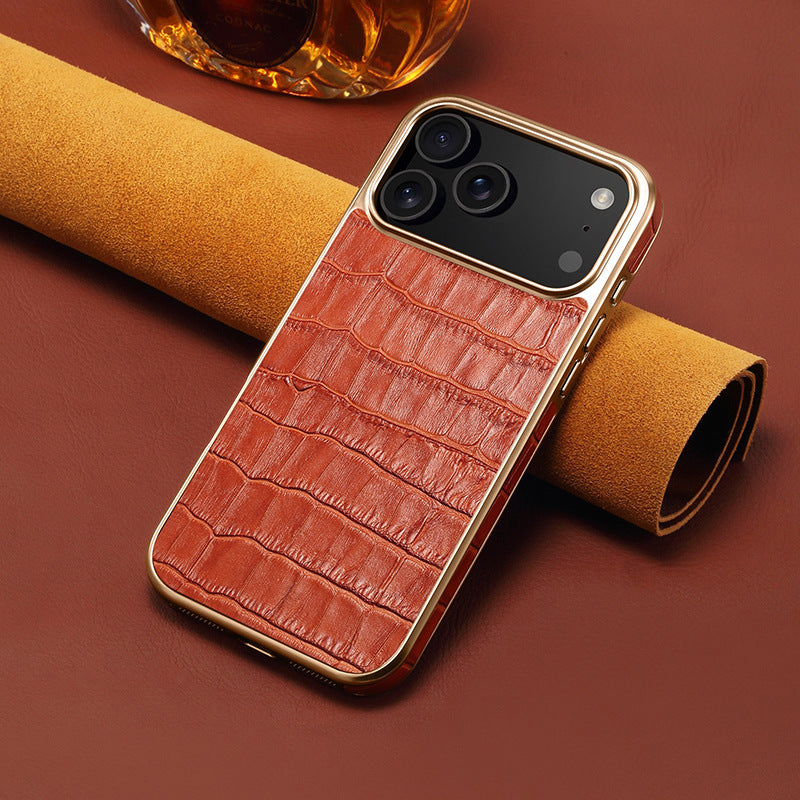 KAKAVY Croc-Embossed Leather Case for iPhone Case detail image 7
