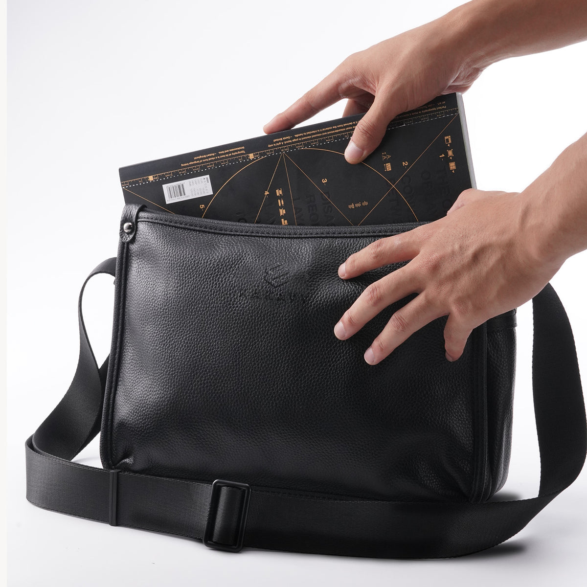 Top-Grain Leather Messenger Bag