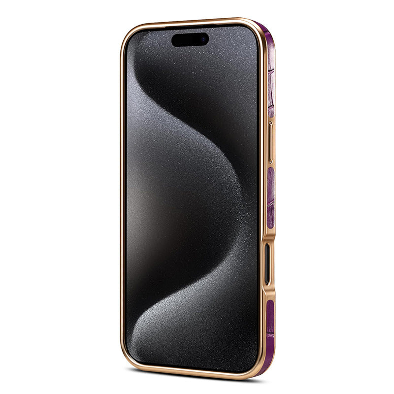KAKAVY Croc-Embossed Leather Case for iPhone Case detail image 8