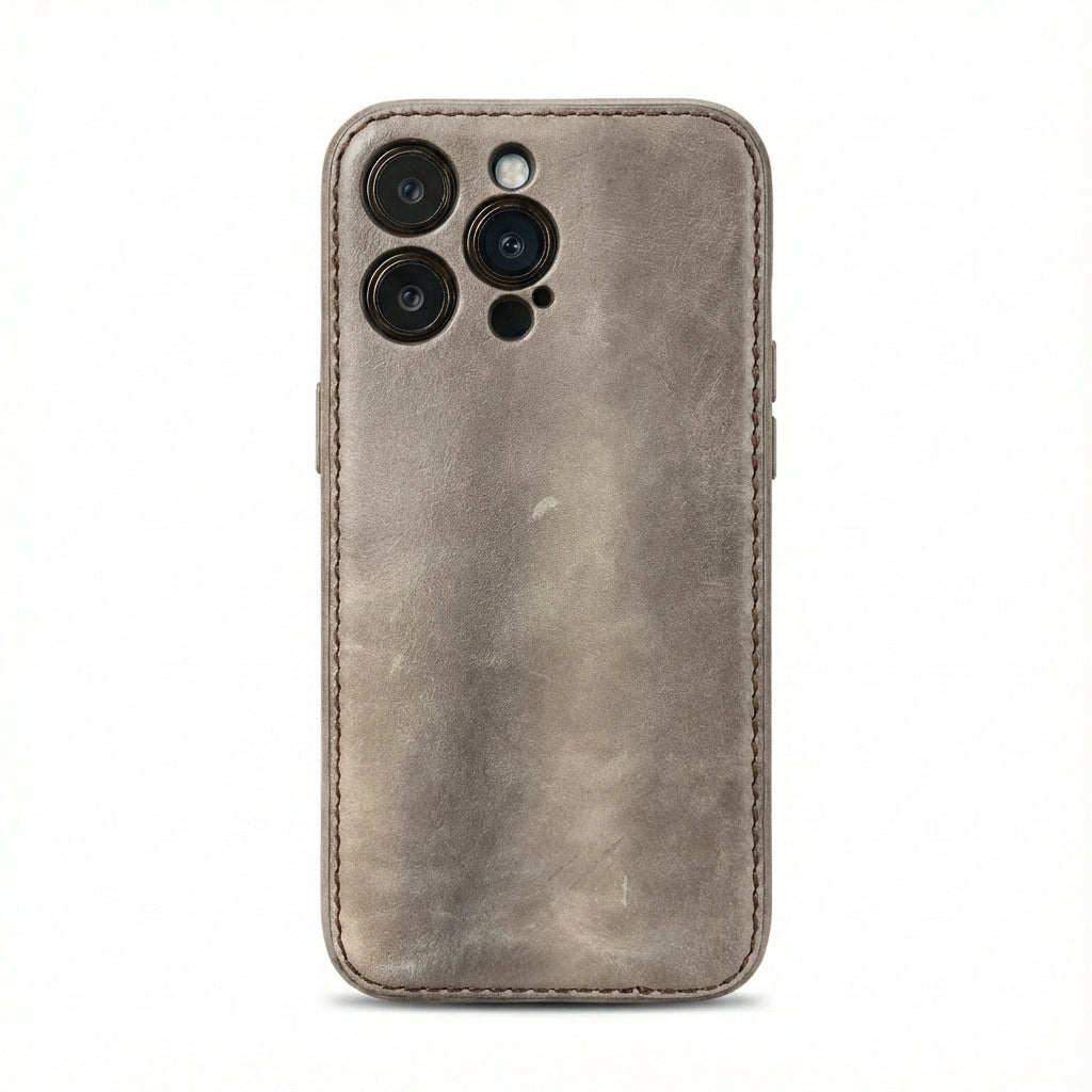 Kakavy Handcrafted Vegetable-Tanned Leather iPhone Case - Vintage Patina Edition detail image 8