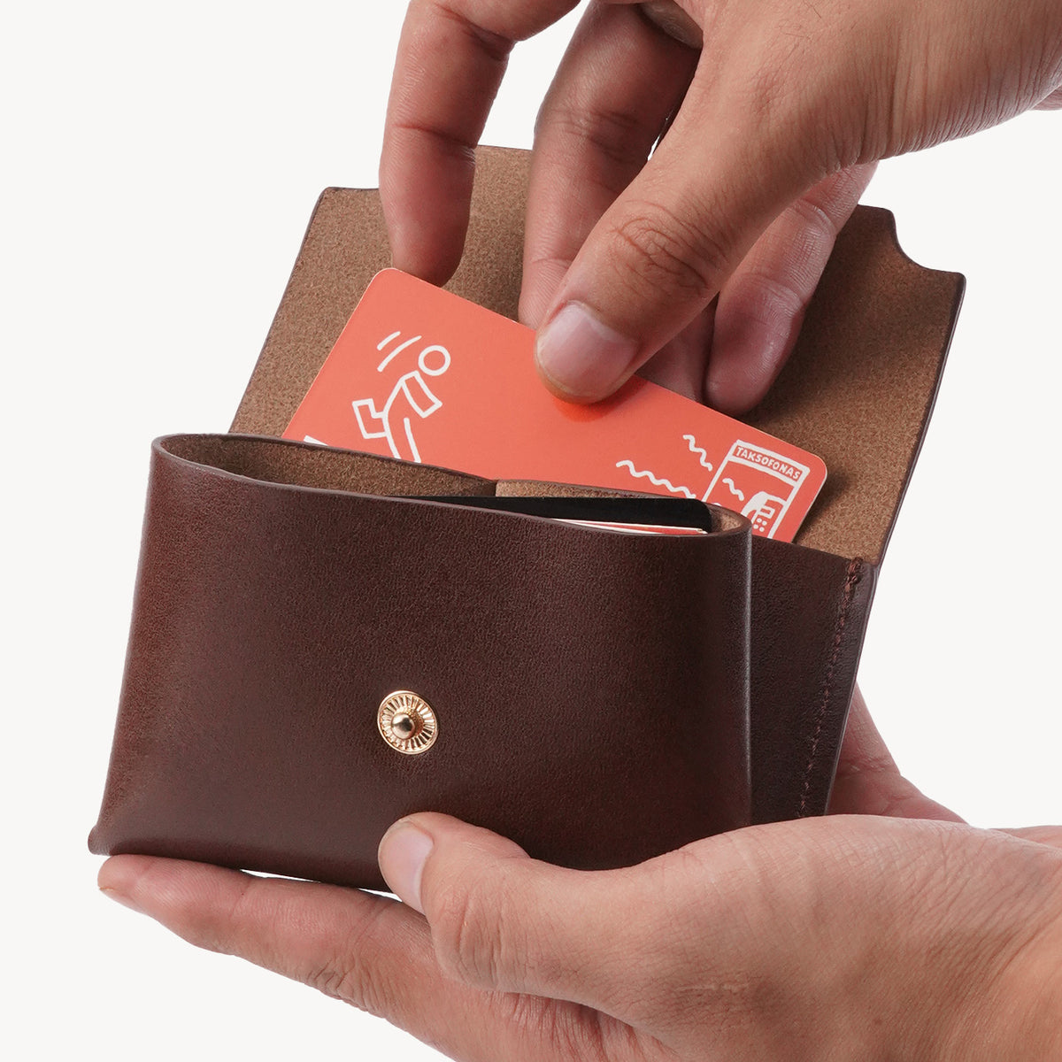 Handcrafted Full-Grain Leather Snap Wallet