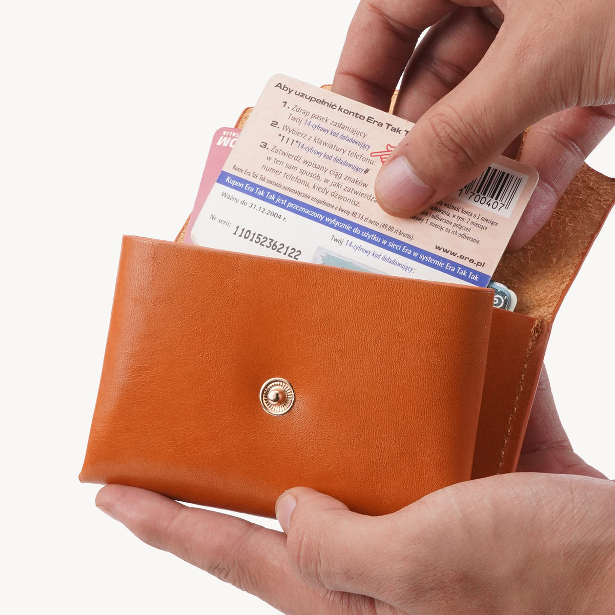 Handcrafted Full-Grain Leather Snap Wallet