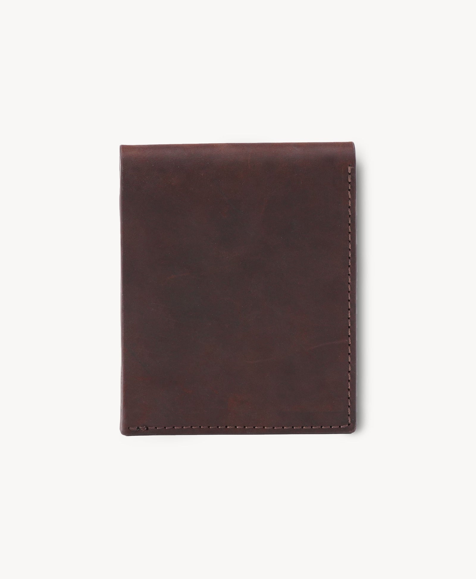Brown Full-Grain Leather Snap Wallet detail view 6