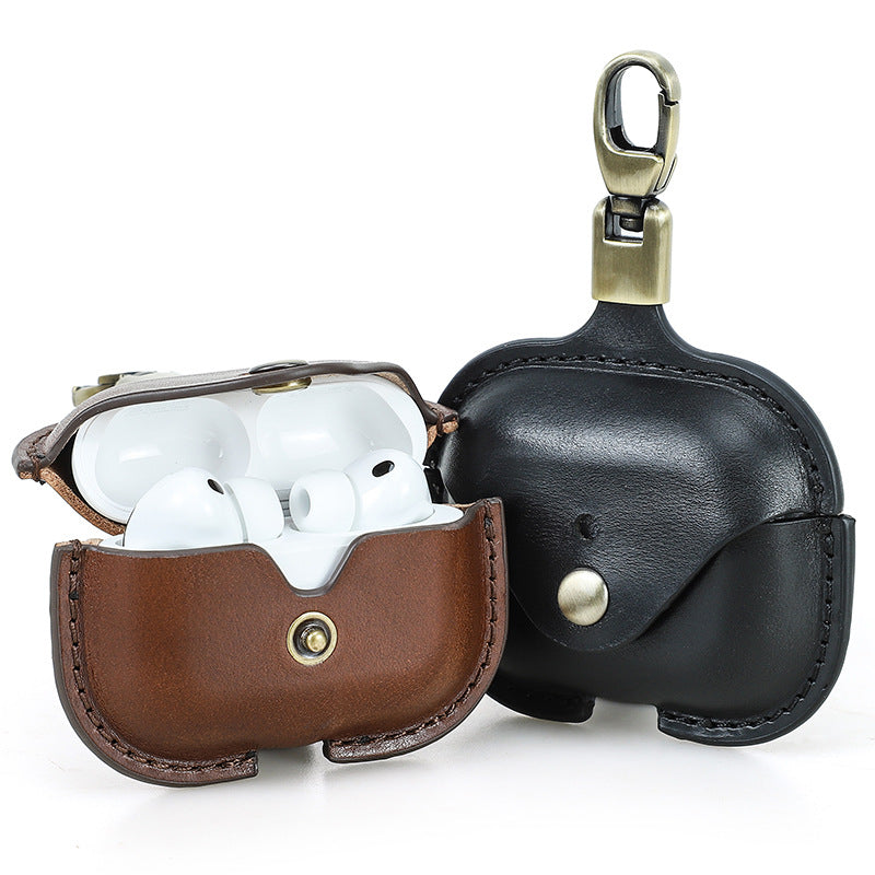KAKAVY Handcrafted Full-Grain Leather Case for Airpods Pro 3 with Clip product image
