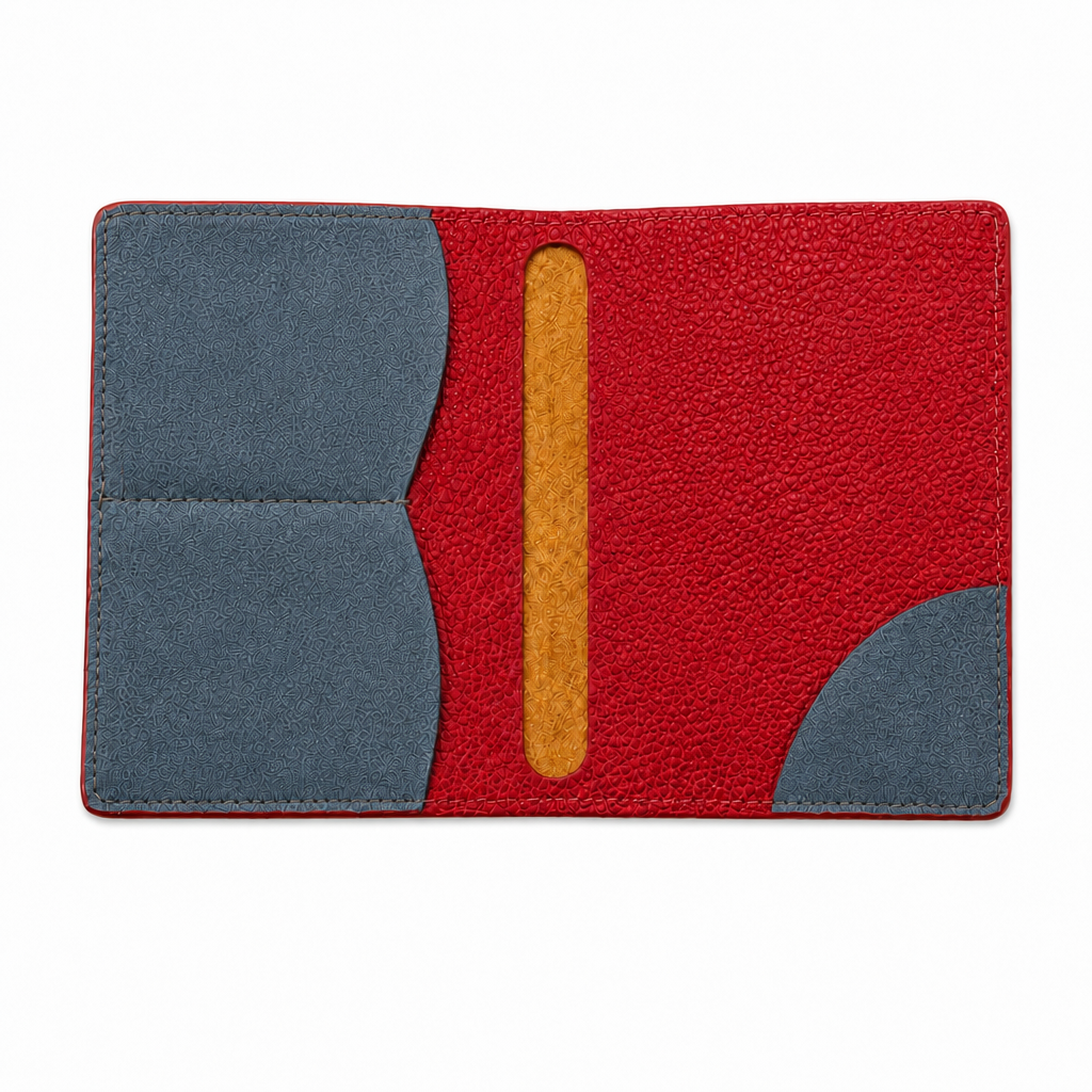 KAKAVY Handmade Genuine Leather Passport Holder leather passport holder detail photo 4