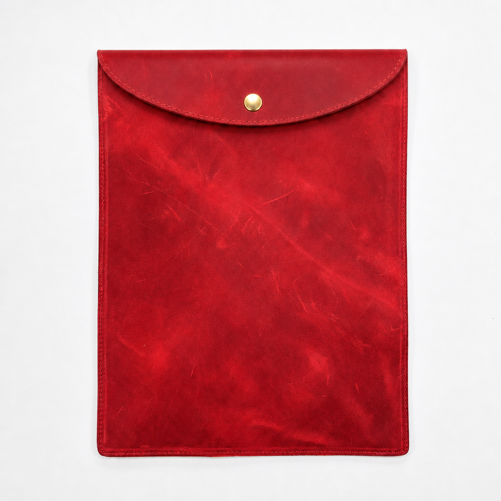KAKAVY Handcrafted Leather MacBook Sleeve (Fits 13-16 inch laptops) leather laptop sleeve detail photo 14