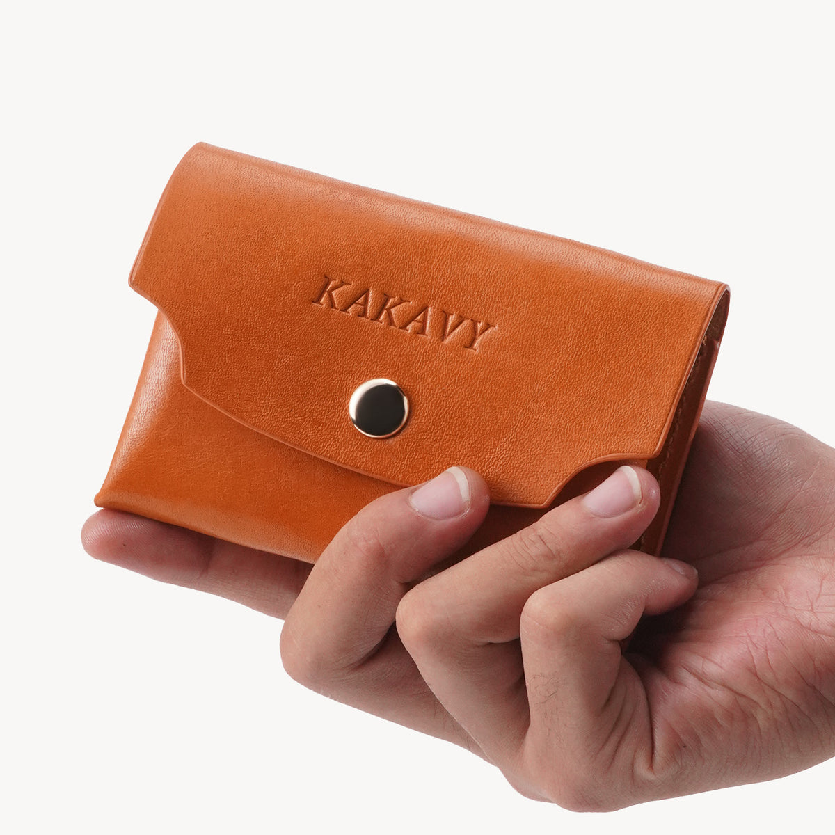 Handcrafted Full-Grain Leather Snap Wallet