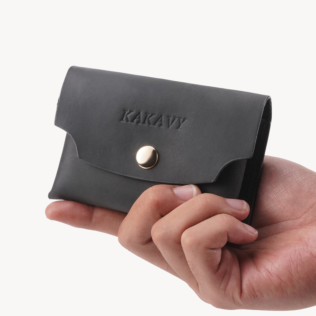 Handcrafted Full-Grain Leather Snap Wallet