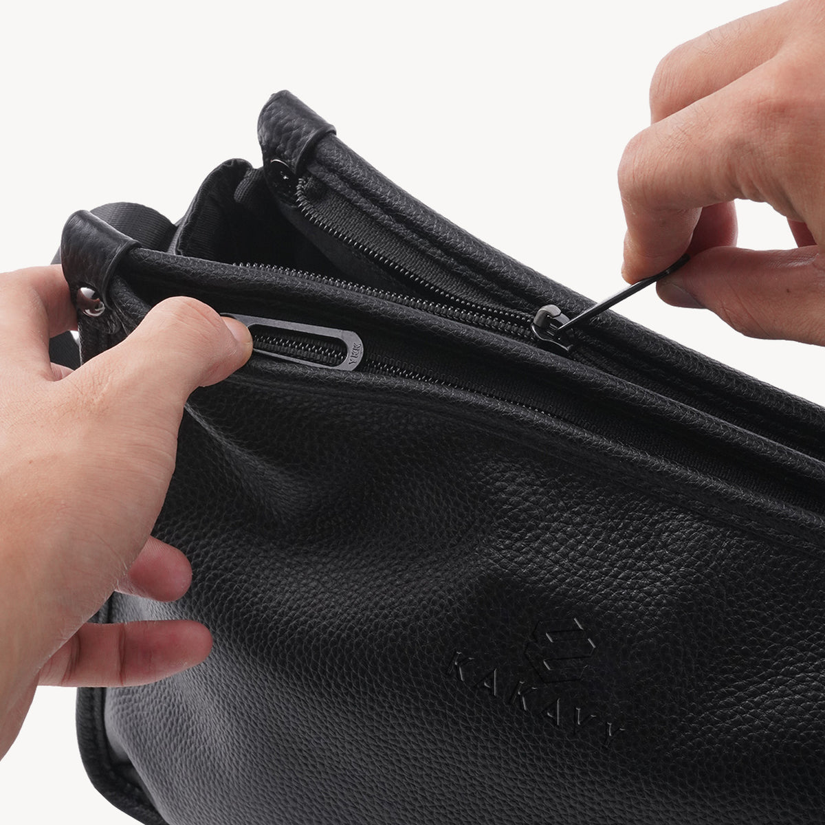 Top-Grain Leather Messenger Bag