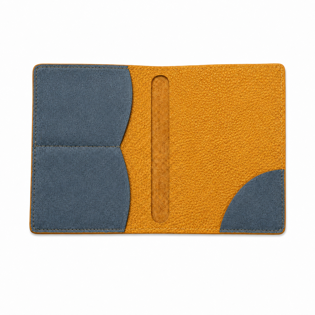 KAKAVY Handmade Genuine Leather Passport Holder leather passport holder detail photo 5