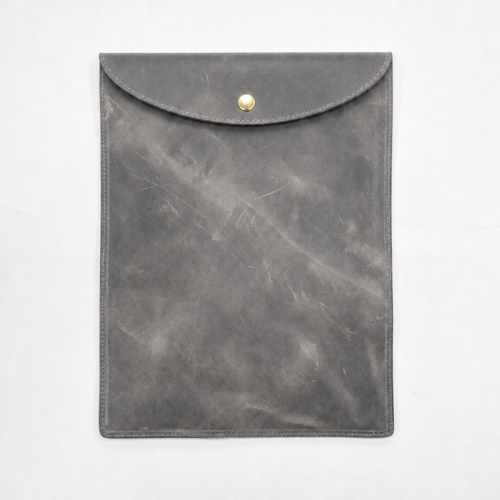 KAKAVY Handcrafted Leather MacBook Sleeve (Fits 13-16 inch laptops) leather laptop sleeve detail photo 13