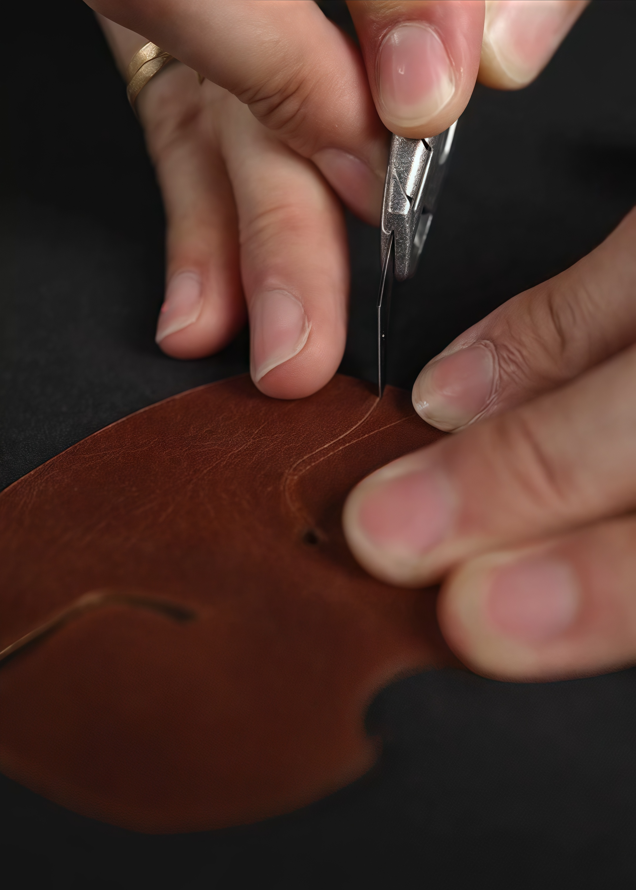 Premiumfodral för Airpods i äkta läder