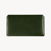 Forest Green full grain leather sleeve for iPad and MacBook