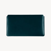 Blue full grain leather sleeve for iPad and MacBook