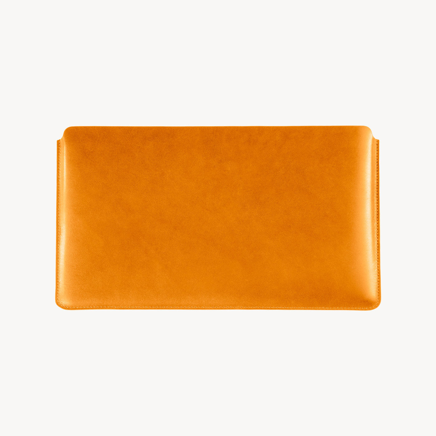 Honey Tan full grain leather sleeve for iPad and MacBook